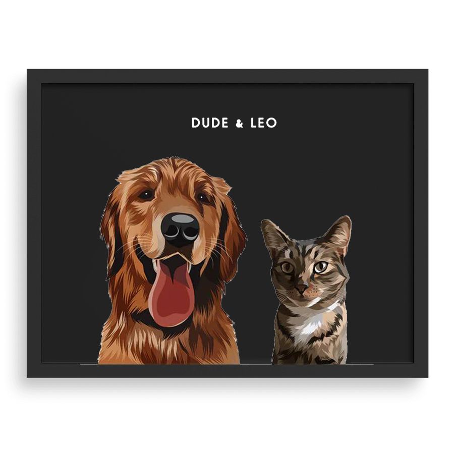 Custom Two Pet Portraits
