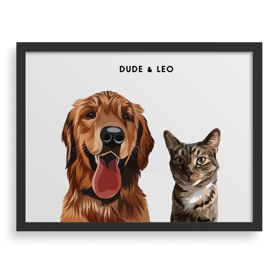 Custom Two Pet Portraits