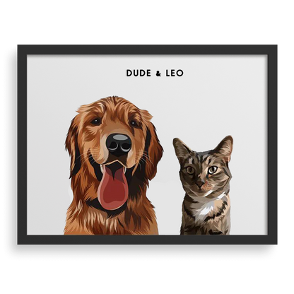 Custom Two Pet Portraits