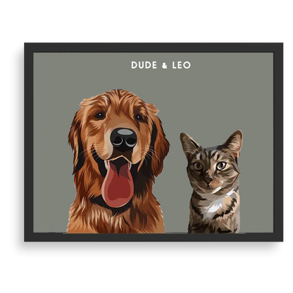 Custom Two Pet Portraits