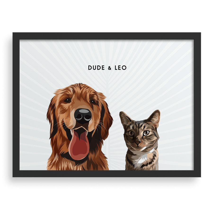 Custom Two Pet Portraits