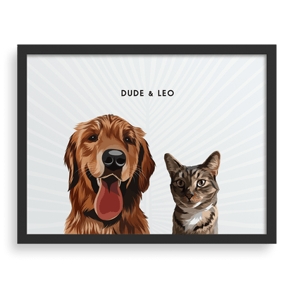 Custom Two Pet Portraits