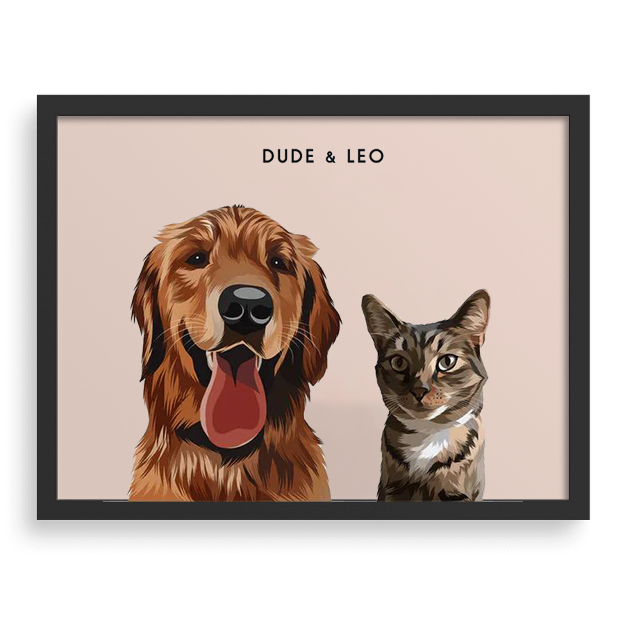 Custom Two Pet Portraits