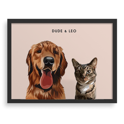 Custom Two Pet Portraits